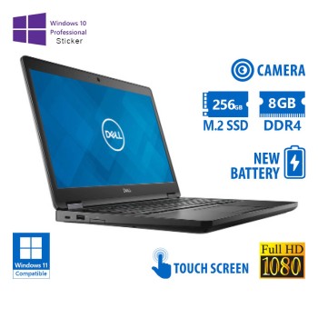 Dell Latitude 5490 i5-8350U/14”FHD Touchscreen/8GB DDR4/256GB M.2 SSD/No ODD/Camera/New Battery/10P