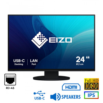 Used (A-) Monitor FlexScan EV2495 IPS LED/Eizo/24``FHD/1920x1200/Wide/Black/w/Sreakers/Grade A-/D-SU