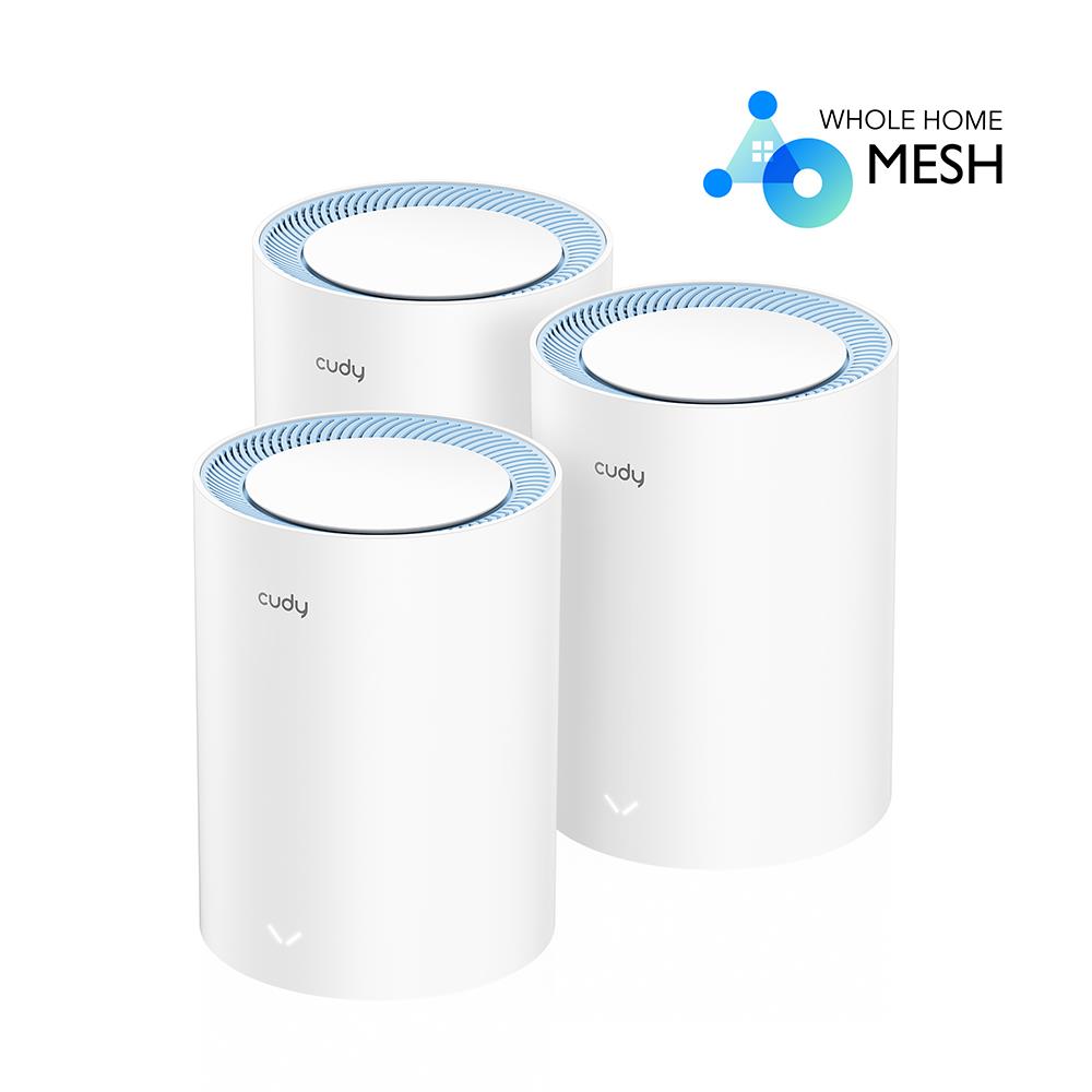 CUDY M1200 AC1200 DUAL BAND WIFI MESH SYSTEM, 3 PACK CUDY M1200 AC1200 DUAL BAND WIFI MESH SYSTEM, 3 PACK