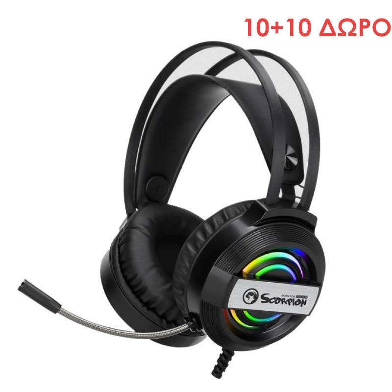 10 + 10 ΔΩΡΟ MARVO HG8902 RGB WIRED GAMING HEADSET