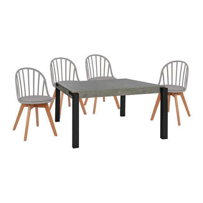 ΣΕΤ 5 ΤΜΧ ΤΡΑΠΕΖΙ 140x88x75 cm MDF ΜΕ ΚΑΡΕΚΛΕΣ ALINA HM11173 ΣΕΤ 5 ΤΜΧ ΤΡΑΠΕΖΙ 140x88x75 cm MDF ΜΕ ΚΑΡΕΚΛΕΣ ALINA HM11173