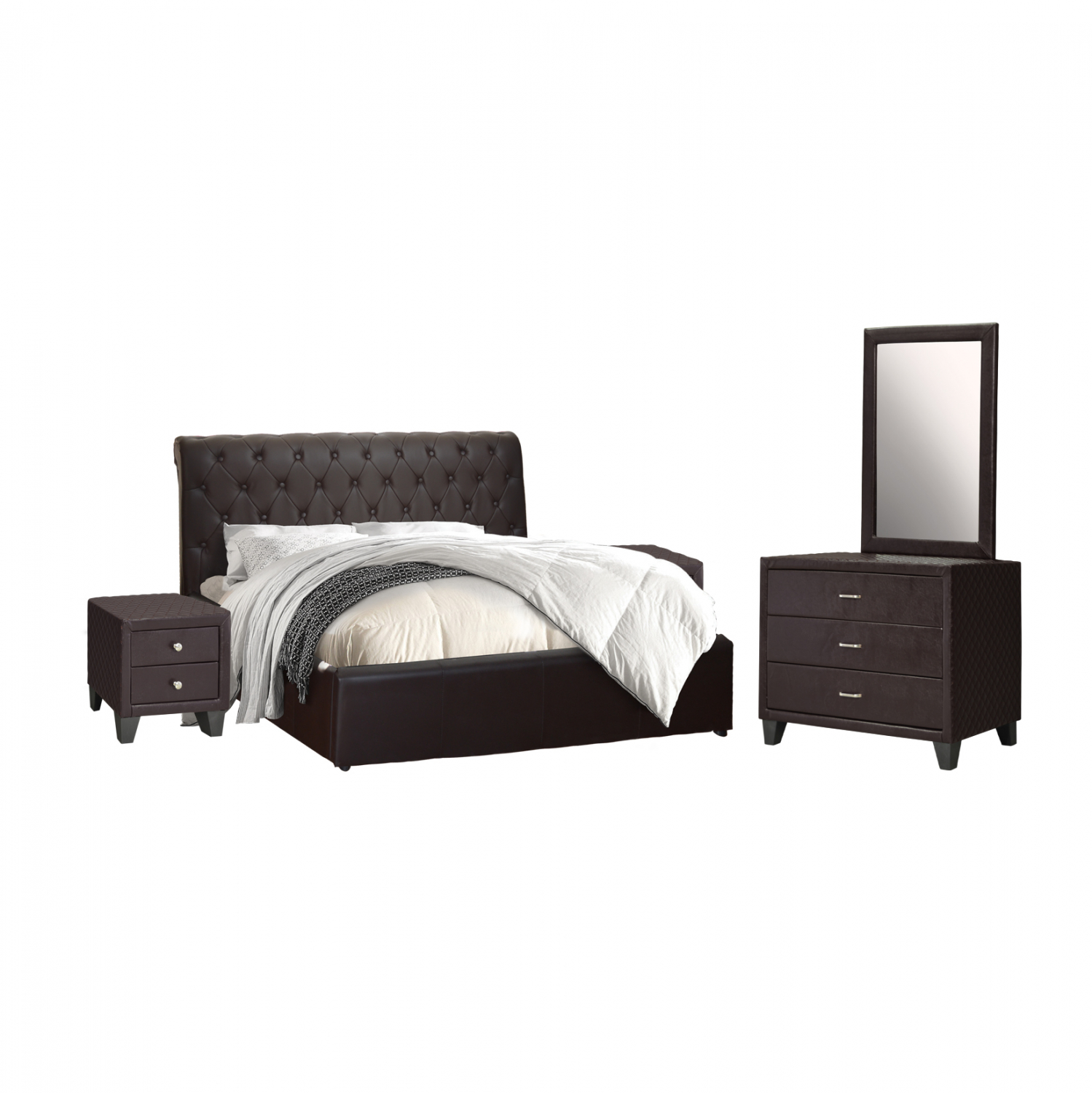 ΣΕΤ ΚΡΕΒΑΤΟΚΑΜΑΡΑΣ 4 ΤΜΧ T. CHESTERFIELD ΣΚΟΥΡΟ ΚΑΦΕ HM11268.01 ΣΕΤ ΚΡΕΒΑΤΟΚΑΜΑΡΑΣ 4 ΤΜΧ T. CHESTERFIELD ΣΚΟΥΡΟ ΚΑΦΕ HM11268.01