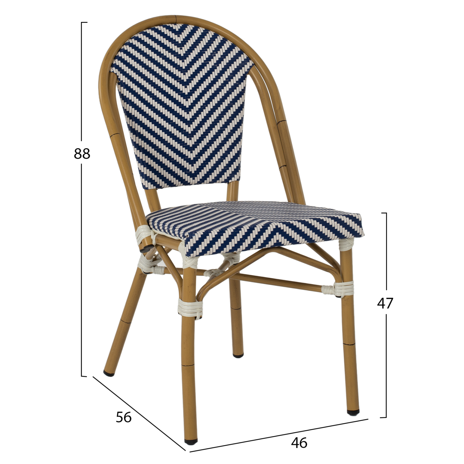ΚΑΡΕΚΛΑ BAMBOO LOOK ΜΠΛΕ-ΛΕΥΚΟ HM5860.02 46x56x88Y εκ. ΚΑΡΕΚΛΑ BAMBOO LOOK ΜΠΛΕ-ΛΕΥΚΟ HM5860.02 46x56x88Y εκ.