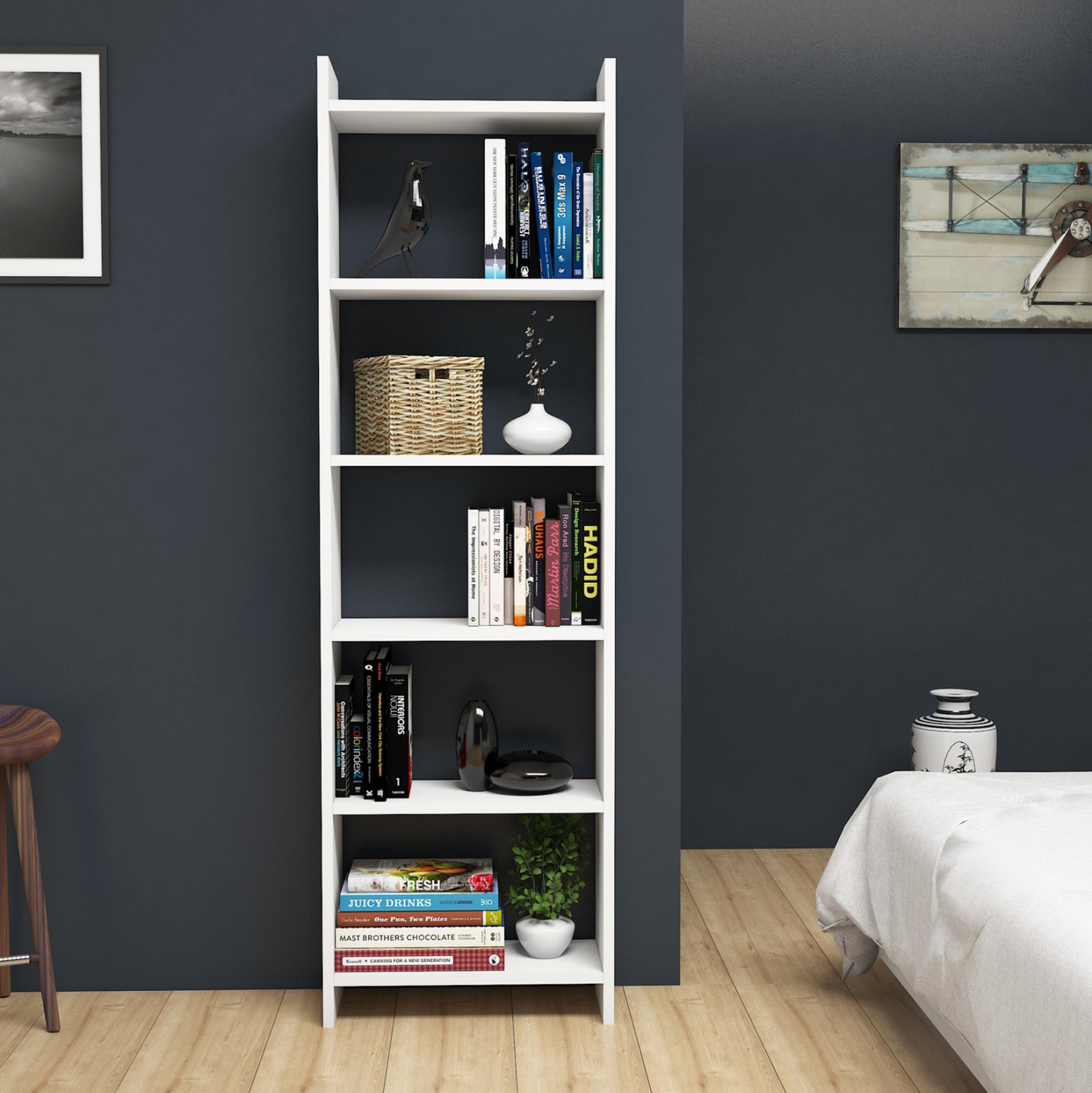 ΒΙΒΛΙΟΘΗΚΗ CLASSIKER HM9226.11 ΜΕΛΑΜΙΝΗΣ ΛΕΥΚH 48,5x22x160Υεκ. ΒΙΒΛΙΟΘΗΚΗ CLASSIKER HM9226.11 ΜΕΛΑΜΙΝΗΣ ΛΕΥΚH 48,5x22x160Υεκ.