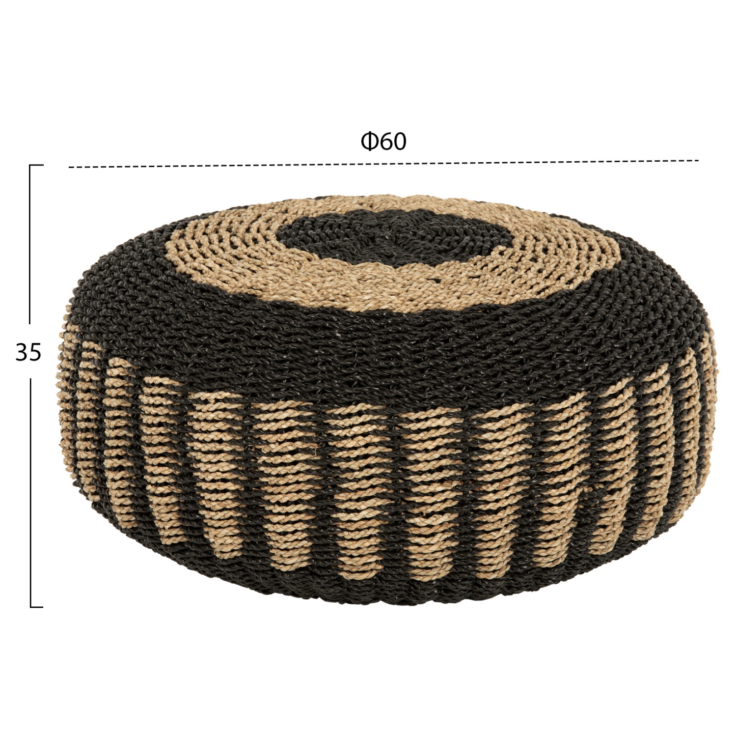 ΠΟΥΦ ΣΚΑΜΠΟ SARONI HM7851.02 SEAGRASS ΣΕ ΦΥΣΙΚΟ-ΜΑΥΡΟ ΧΡΩΜΑ Φ60x35Yεκ. ΠΟΥΦ ΣΚΑΜΠΟ SARONI HM7851.02 SEAGRASS ΣΕ ΦΥΣΙΚΟ-ΜΑΥΡΟ ΧΡΩΜΑ Φ60x35Yεκ.