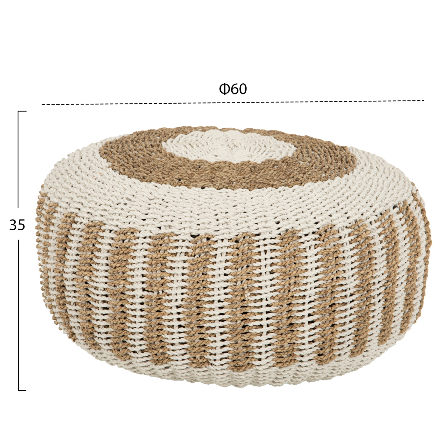ΠΟΥΦ ΣΚΑΜΠΟ SARONI HM7851.01 SEAGRASS ΣΕ ΦΥΣΙΚΟ-ΛΕΥΚΟ ΧΡΩΜΑ Φ60x35Yεκ. ΠΟΥΦ ΣΚΑΜΠΟ SARONI HM7851.01 SEAGRASS ΣΕ ΦΥΣΙΚΟ-ΛΕΥΚΟ ΧΡΩΜΑ Φ60x35Yεκ.
