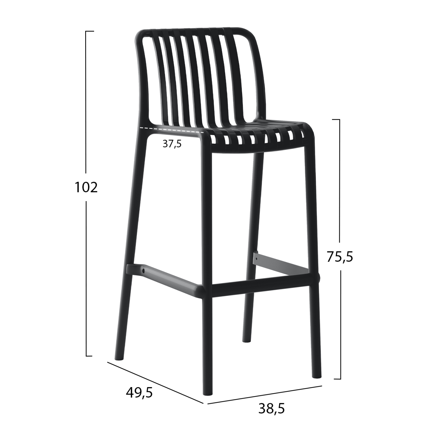 ΣΚΑΜΠΟ BAR ΠΟΛΥΠΡΟΠΥΛΕΝΙΟΥ CONVEE HM6098.02 ΜΑΥΡΟ 38,5x49,5x102Υεκ. ΣΚΑΜΠΟ BAR ΠΟΛΥΠΡΟΠΥΛΕΝΙΟΥ CONVEE HM6098.02 ΜΑΥΡΟ 38,5x49,5x102Υεκ.