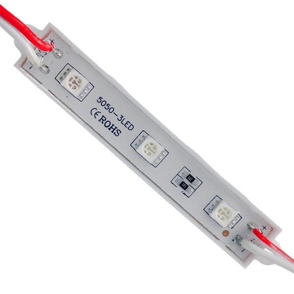 20 Τεμάχια x LED Module 3 SMD 5050 0.8W 12V 50lm IP65 Αδιάβροχο Κόκκινο GloboStar 65002 20 Τεμάχια x LED Module 3 SMD 5050 0.8W 12V 50lm IP65 Αδιάβροχο Κόκκινο GloboStar 65002