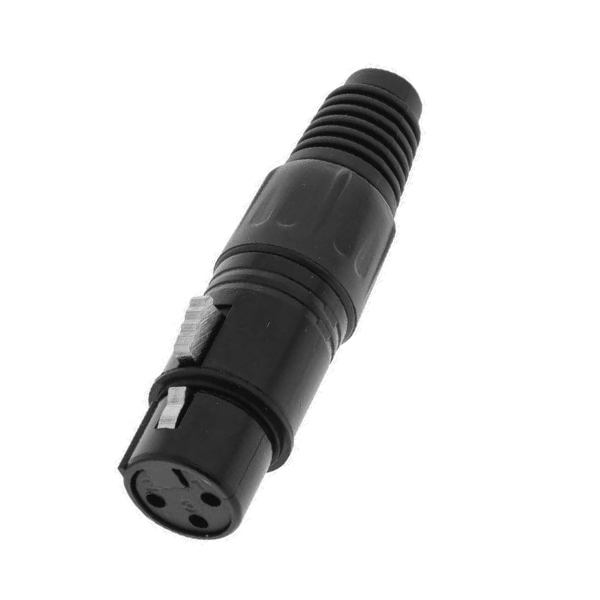 Θηλυκό Βύσμα XLR Female 3 PIN CANNON DMX High Quality Μαύρο GloboStar 51189 Θηλυκό Βύσμα XLR Female 3 PIN CANNON DMX High Quality Μαύρο GloboStar 51189