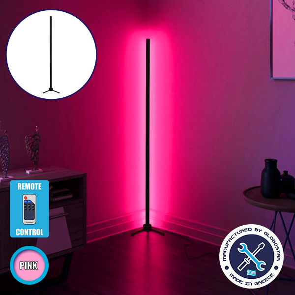 Μοντέρνο Minimal Επιδαπέδιο Μαύρο Φωτιστικό 100cm LED 16 Watt με Ασύρματο Χειριστήριο RF & Dimmer Ροζ GloboStar ALIEN Design GLOBO-100-7 Μοντέρνο Minimal Επιδαπέδιο Μαύρο Φωτιστικό 100cm LED 16 Watt με Ασύρματο Χειριστήριο RF & Dimmer Ροζ GloboStar ALIEN Design GLOBO-100-7