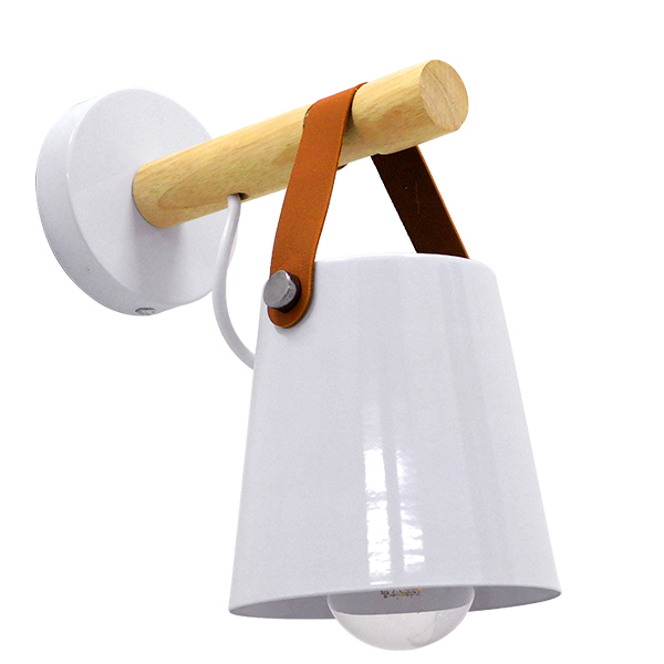 GloboStar® AMY 00946 Μοντέρνο Επιτοίχιο Φωτιστικό Απλίκα Μονόφωτο 1 x E27 IP20 Λευκό Μέταλλο, Μπεζ Ξύλο με Πορτοκαλί Δέρμα - Μ19 x Π13 x Y14cm GloboStar® AMY 00946 Μοντέρνο Επιτοίχιο Φωτιστικό Απλίκα Μονόφωτο 1 x E27 IP20 Λευκό Μέταλλο, Μπεζ Ξύλο με Πορτοκαλί Δέρμα - Μ19 x Π13 x Y14cm