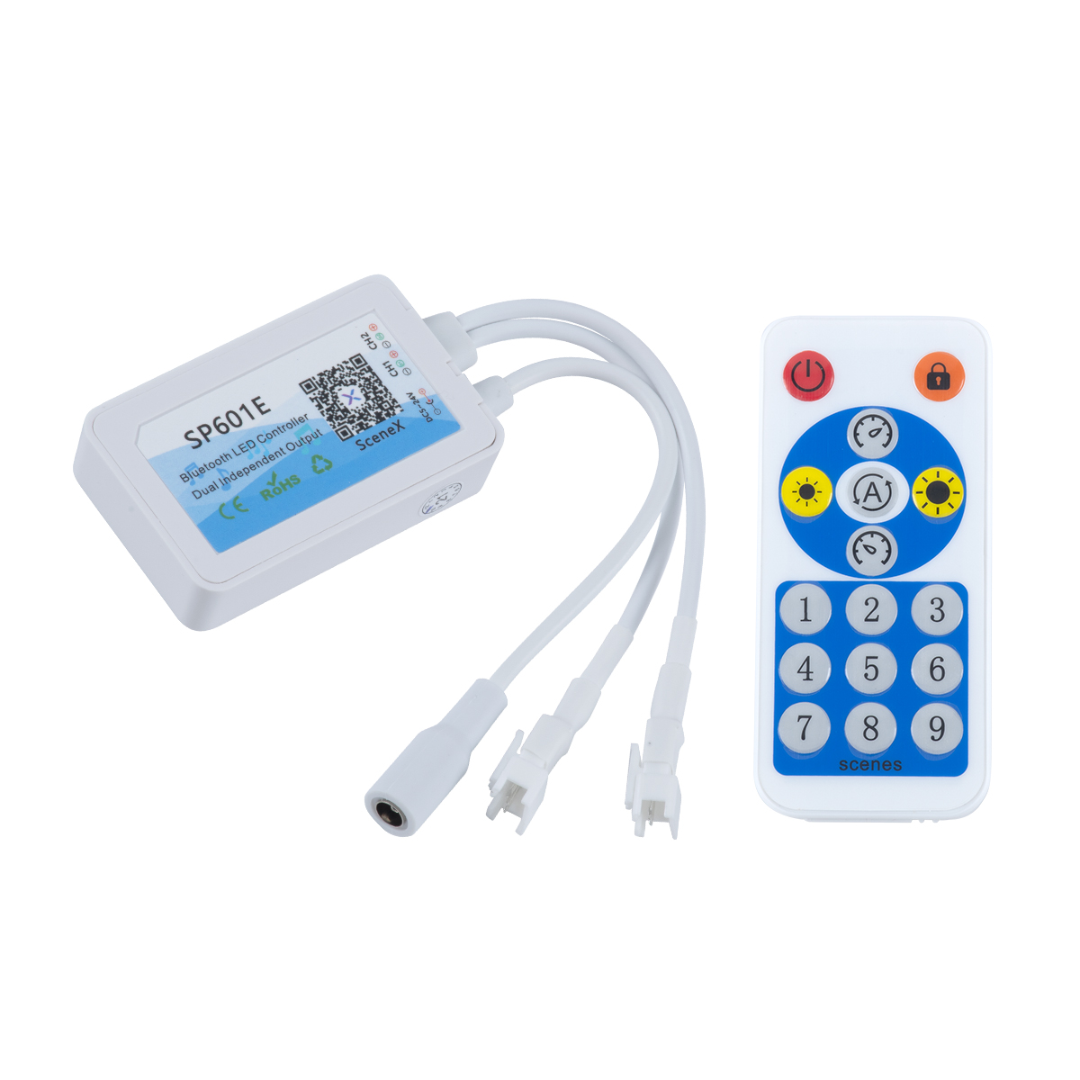 GloboStar® 70038 Ασύρματος LED Dream-Color Magic Digital RGBW Dual Controller Bluetooth με Χειριστήριο RF 16 Keys για LED Digital RGBW Προϊόντα 5v - 12v - 24v 2048 IC GloboStar® 70038 Ασύρματος LED Dream-Color Magic Digital RGBW Dual Controller Bluetooth με Χειριστήριο RF 16 Keys για LED Digital RGBW Προϊόντα 5v - 12v - 24v 2048 IC