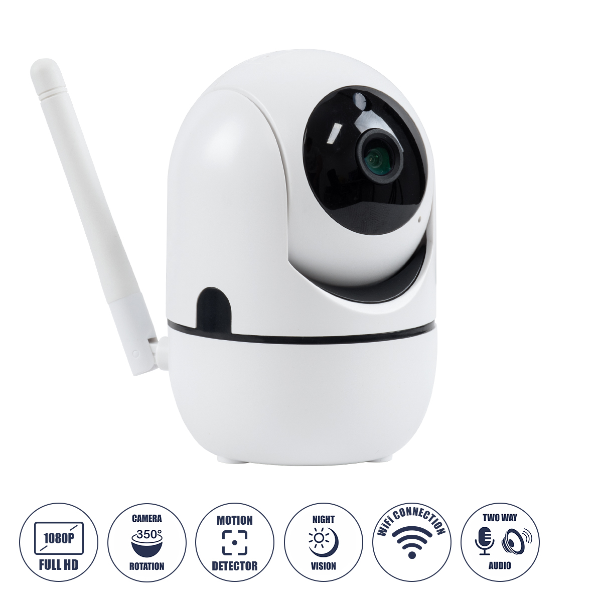 GloboStar® 76078 Table Camera WiFi HD 1080P 3MP 350° Two Way Audio & Motion Detection - Night Vision - Επιτραπέζια Κάμερα WiFi HD 1080P 350° Διπλή Κατέυθυνση Ομιλίας με Ανιχνευτή Κίνησης - Following Face Auto Tracking - Λευκό GloboStar® 76078 Table Camera WiFi HD 1080P 3MP 350° Two Way Audio & Motion Detection - Night Vision - Επιτραπέζια Κάμερα WiFi HD 1080P 350° Διπλή Κατέυθυνση Ομιλίας με Ανιχνευτή Κίνησης - Following Face Auto Tracking - Λευκό