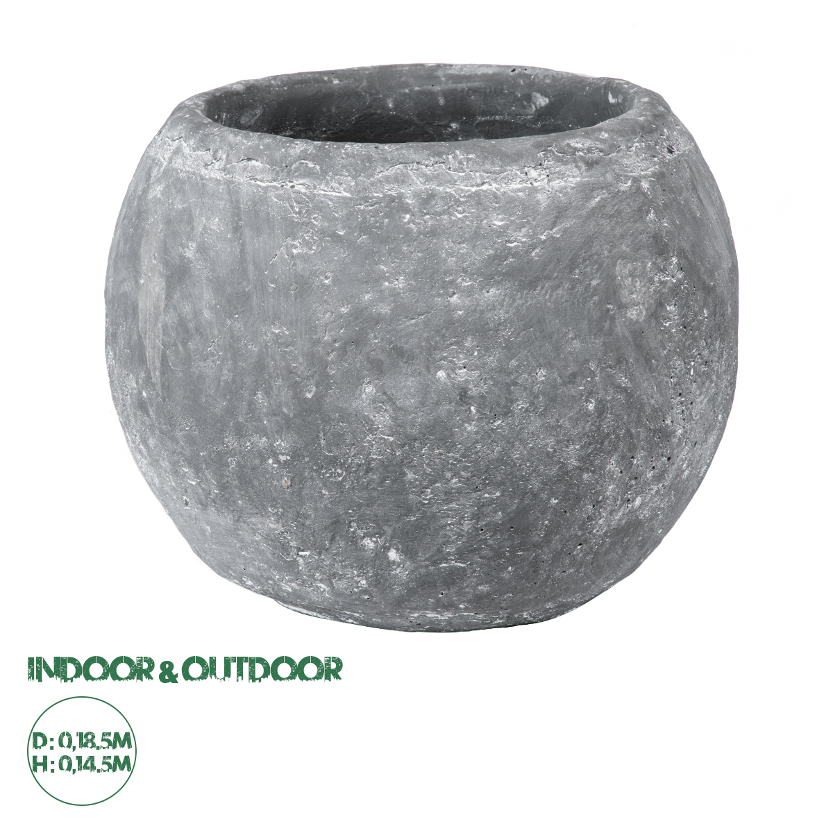 GloboStar® Artificial Garden ALONISSOS 20458 Τσιμεντένιο Κασπώ Γλάστρα - Flower Pot Γκρι Φ18.5cm x Υ14.5cm GloboStar® Artificial Garden ALONISSOS 20458 Τσιμεντένιο Κασπώ Γλάστρα - Flower Pot Γκρι Φ18.5cm x Υ14.5cm