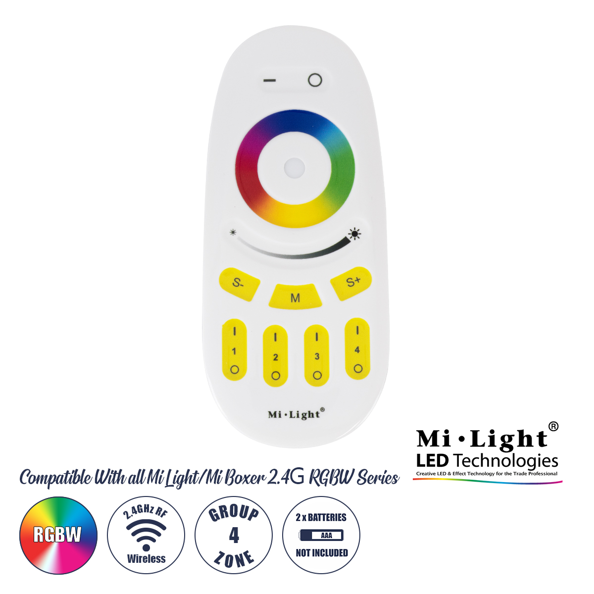 GloboStar® 71409 FUT096 Mi-Light Ασύρματο Χειριστήριο Αφής RF 2.4Ghz 4 Group για όλα τα RGBW Mi-BOXER Controller DC 3V 2 x AAA - IP20 Λευκό Μ12 x Π5.4 x Υ2cm - 5 Years Warranty GloboStar® 71409 FUT096 Mi-Light Ασύρματο Χειριστήριο Αφής RF 2.4Ghz 4 Group για όλα τα RGBW Mi-BOXER Controller DC 3V 2 x AAA - IP20 Λευκό Μ12 x Π5.4 x Υ2cm - 5 Years Warranty