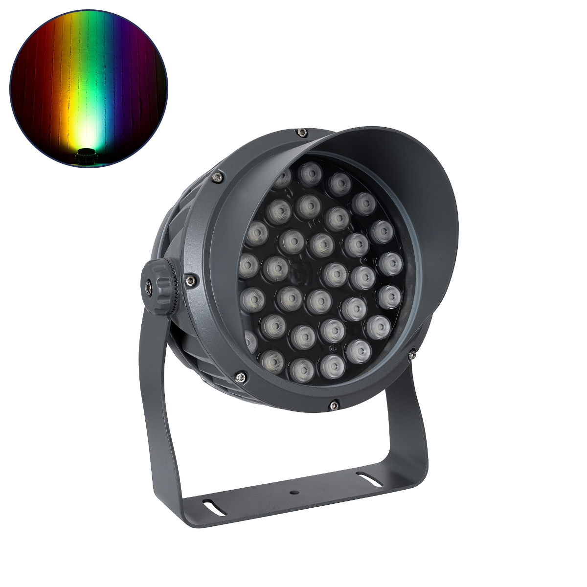 GLOBOSTAR® FLOOD-DIMO 90745 Προβολέας Σποτ Wall Washer με Αντιθαμβωτική Γρίλια LED 54W 4590lm 10° DC 24V Αδιάβροχο IP67 RGBW DMX512 Dimmable - Γκρι Ανθρακί - Μ26 x Π28 x Υ35cm - 3 Χρόνια Εγγύηση GLOBOSTAR® FLOOD-DIMO 90745 Προβολέας Σποτ Wall Washer με Αντιθαμβωτική Γρίλια LED 54W 4590lm 10° DC 24V Αδιάβροχο IP67 RGBW DMX512 Dimmable - Γκρι Ανθρακί - Μ26 x Π28 x Υ35cm - 3 Χρόνια Εγγύηση