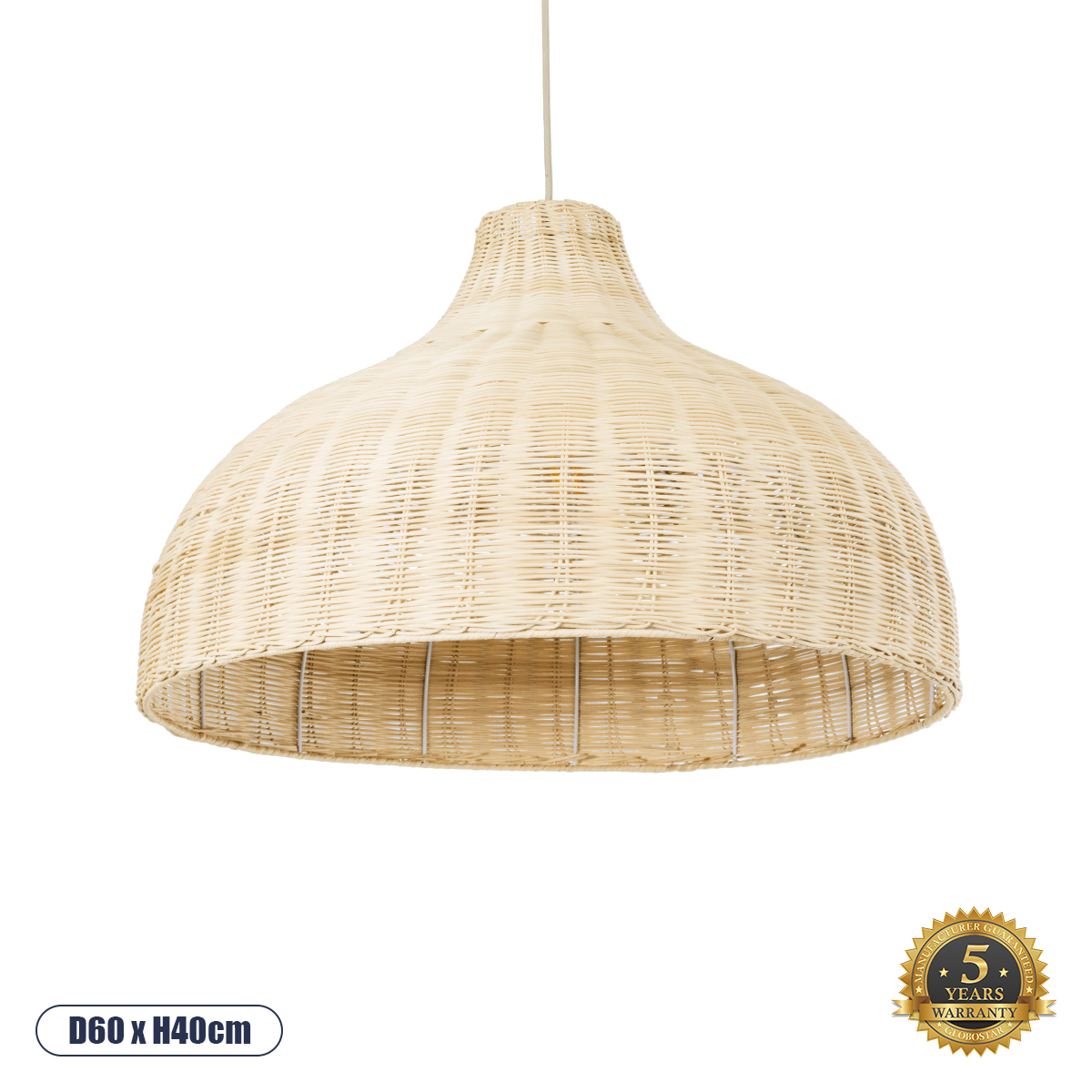 GLOBOSTAR® AFURU 01828 Boho Κρεμαστό Φωτιστικό Οροφής με Ντουί 1 x E27 AC 220-240V IP20 - Μπεζ - Μ60 x Π60 x Υ40cm GLOBOSTAR® AFURU 01828 Boho Κρεμαστό Φωτιστικό Οροφής με Ντουί 1 x E27 AC 220-240V IP20 - Μπεζ - Μ60 x Π60 x Υ40cm