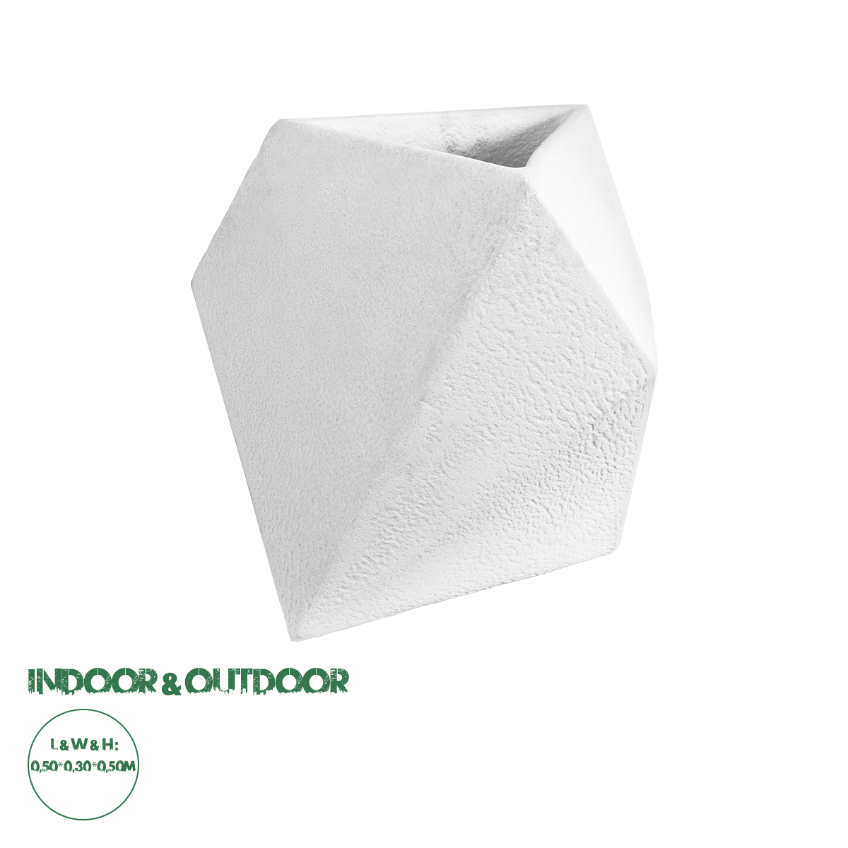 GloboStar® Artificial Garden ALBEROBELLO 20737 Επιδαπέδιο Πολυεστερικό Τσιμεντένιο Κασπώ Γλάστρα - Flower Pot Λευκό Μ50 x Π30 x Υ50cm GloboStar® Artificial Garden ALBEROBELLO 20737 Επιδαπέδιο Πολυεστερικό Τσιμεντένιο Κασπώ Γλάστρα - Flower Pot Λευκό Μ50 x Π30 x Υ50cm