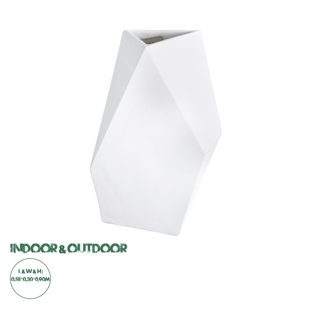 GloboStar® Artificial Garden ALBEROBELLO 20738 Επιδαπέδιο Πολυεστερικό Τσιμεντένιο Κασπώ Γλάστρα - Flower Pot Λευκό Μ58 x Π30 x Υ90cm GloboStar® Artificial Garden ALBEROBELLO 20738 Επιδαπέδιο Πολυεστερικό Τσιμεντένιο Κασπώ Γλάστρα - Flower Pot Λευκό Μ58 x Π30 x Υ90cm