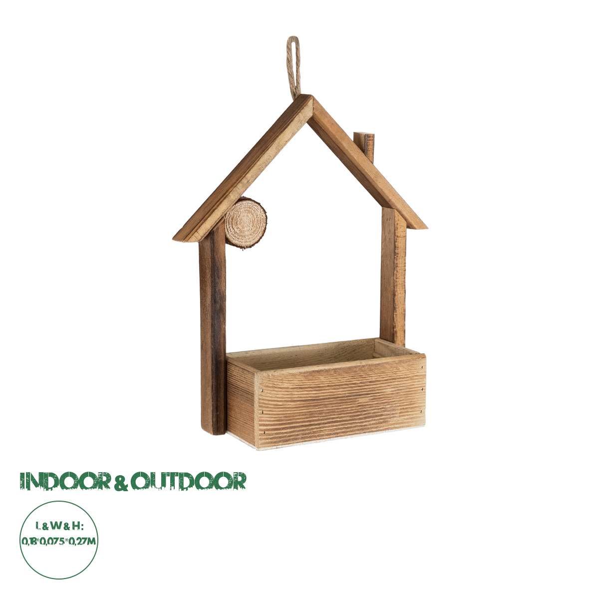 GloboStar® Artificial Garden ALSACE 20552 Κρεμαστό Διακοσμητικό Ξύλινο Κασπώ Γλάστρα - Flower Pot Καφέ Μ18 x Π7.5 x Υ27cm GloboStar® Artificial Garden ALSACE 20552 Κρεμαστό Διακοσμητικό Ξύλινο Κασπώ Γλάστρα - Flower Pot Καφέ Μ18 x Π7.5 x Υ27cm