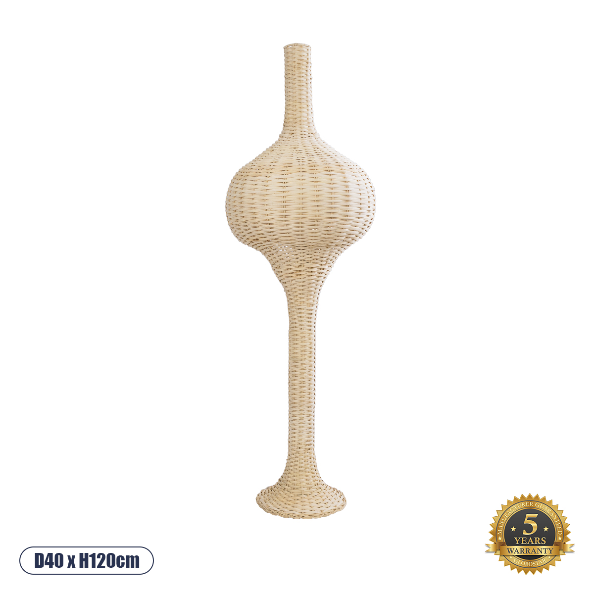 GloboStar® ALADDIN 02050 Boho Επιδαπέδιο Φωτιστικό Μονόφωτο 1 x E27 IP20 Μπεζ Ξύλο - Μ40 x Π40 x Υ120cm GloboStar® ALADDIN 02050 Boho Επιδαπέδιο Φωτιστικό Μονόφωτο 1 x E27 IP20 Μπεζ Ξύλο - Μ40 x Π40 x Υ120cm