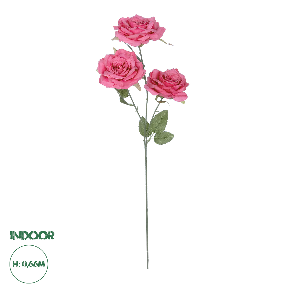 GloboStar® Artificial Garden HOT PINK ROSE BRANCH 21135 Τεχνητό Διακοσμητικό Κλαδί Τριαντάφυλλο Έντονο Ροζ Y66cm GloboStar® Artificial Garden HOT PINK ROSE BRANCH 21135 Τεχνητό Διακοσμητικό Κλαδί Τριαντάφυλλο Έντονο Ροζ Y66cm