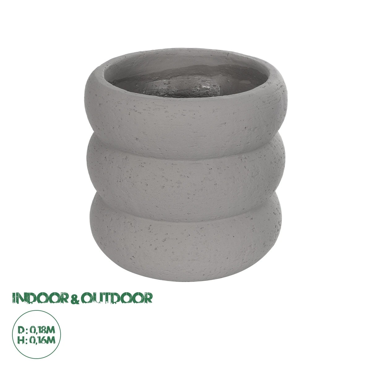 GloboStar® Artificial Garden ALBERT 21248 Διακοσμητική Κεραμική Γλάστρα ΓΚΡΙ Π18 x Μ18 x Υ16 cm GloboStar® Artificial Garden ALBERT 21248 Διακοσμητική Κεραμική Γλάστρα ΓΚΡΙ Π18 x Μ18 x Υ16 cm