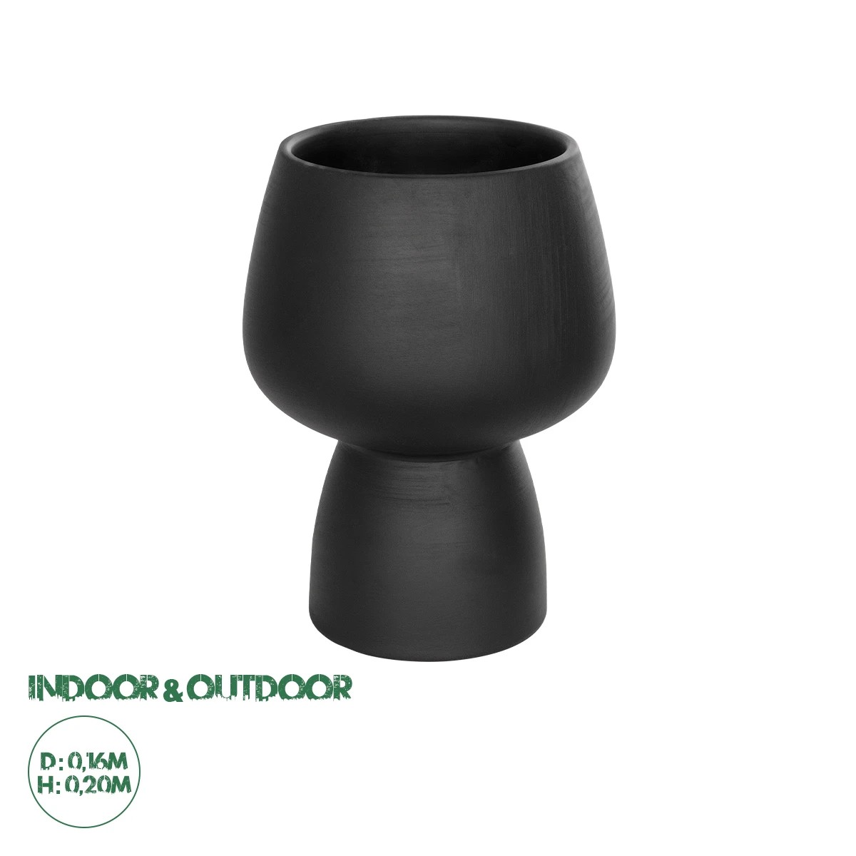 GloboStar® Artificial Garden CAMERON 21272 Διακοσμητικό Κεραμικό Βάζo Μαύρο Π16 x Μ16 x Υ20cm GloboStar® Artificial Garden CAMERON 21272 Διακοσμητικό Κεραμικό Βάζo Μαύρο Π16 x Μ16 x Υ20cm