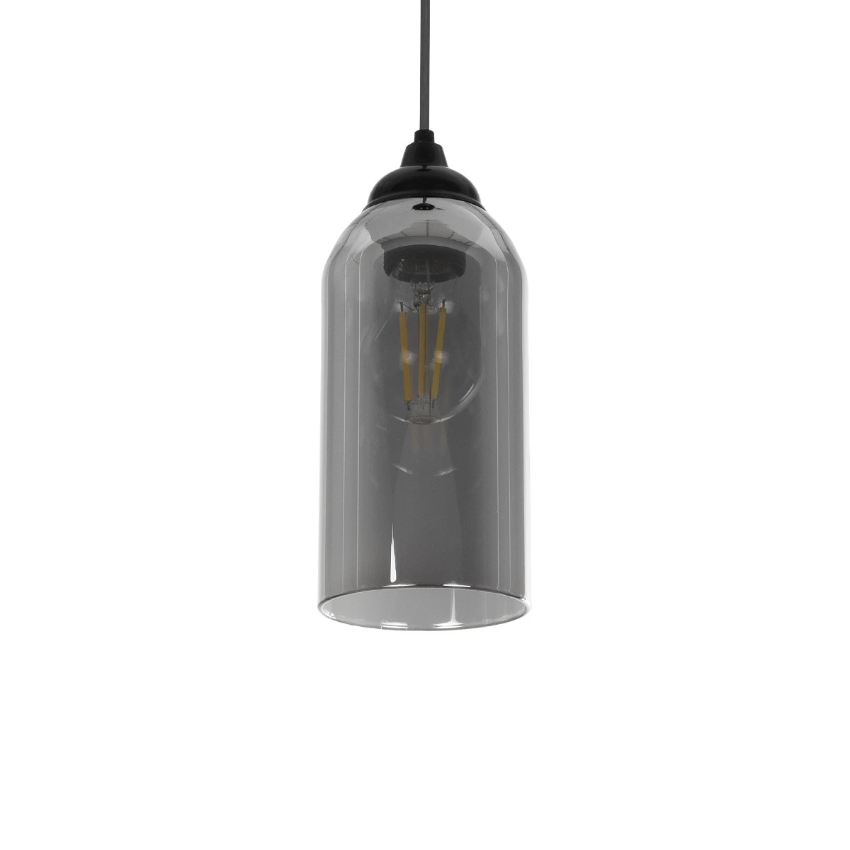 GLOBOSTAR® TUBE 206-0030 Μοντέρνο Κρεμαστό Φωτιστικό Οροφής με Ντουί 1 x E27 AC 220-240V IP20 - Μαύρο Φιμέ - Μ10 x Π10 x Υ24cm GLOBOSTAR® TUBE 206-0030 Μοντέρνο Κρεμαστό Φωτιστικό Οροφής με Ντουί 1 x E27 AC 220-240V IP20 - Μαύρο Φιμέ - Μ10 x Π10 x Υ24cm