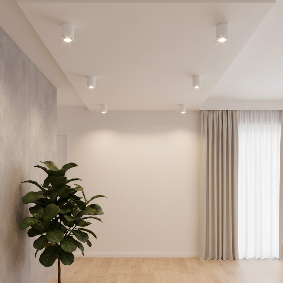 kelvo AKIRA KLV-101-0025 Κινούμενο Φωτιστικό Downlight Σποτ για Λάμπα MR16 με Ντουί GU10 AC 220-240V IP20 - Λευκό Ματ - Μ8 x Π8 x Υ10cm