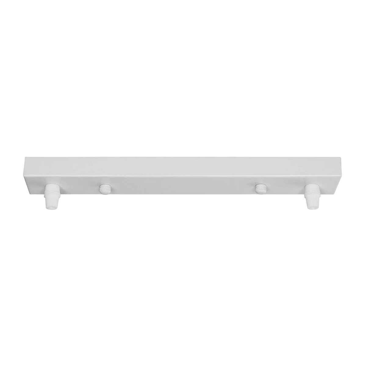 GLOBOSTAR WALLBASE 77520 Γραμμική Μεταλλική Ροζέτα για Κρέμαση 2 Φωτιστικών - Λευκό - Μ30 x Π5 x Υ4cm