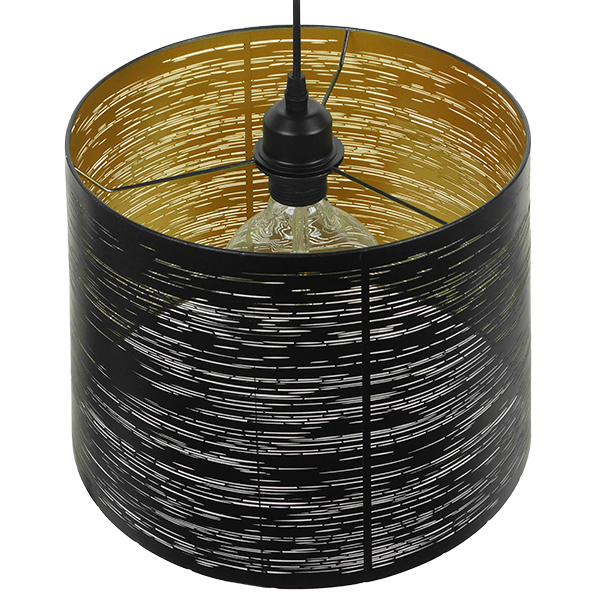 GloboStar® ACCADEMIA 01584 Μοντέρνο Κρεμαστό Φωτιστικό Καπέλο Μονόφωτο 1 x E27 IP20 Μαύρο & Χρυσό Μέταλλο - Μ35 x Π35 x Y25cm GloboStar® ACCADEMIA 01584 Μοντέρνο Κρεμαστό Φωτιστικό Καπέλο Μονόφωτο 1 x E27 IP20 Μαύρο & Χρυσό Μέταλλο - Μ35 x Π35 x Y25cm