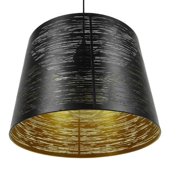 GloboStar® ACCADEMIA 01584 Μοντέρνο Κρεμαστό Φωτιστικό Καπέλο Μονόφωτο 1 x E27 IP20 Μαύρο & Χρυσό Μέταλλο - Μ35 x Π35 x Y25cm GloboStar® ACCADEMIA 01584 Μοντέρνο Κρεμαστό Φωτιστικό Καπέλο Μονόφωτο 1 x E27 IP20 Μαύρο & Χρυσό Μέταλλο - Μ35 x Π35 x Y25cm