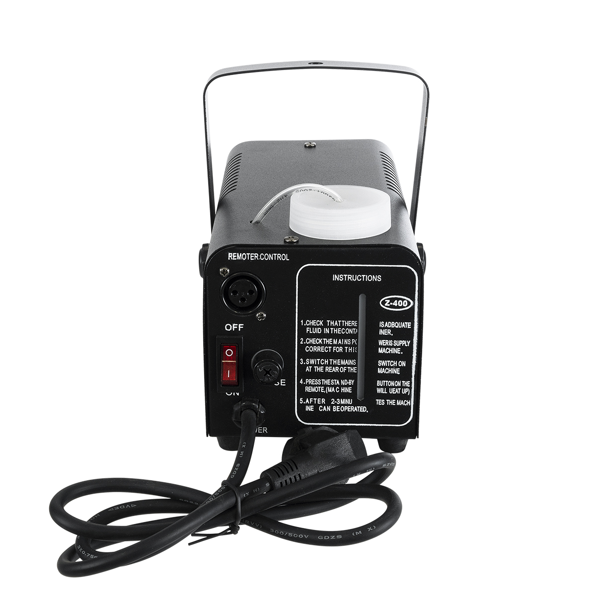 GloboStar® 51143 Επαγγελματική Μηχανή Fog Machine - Εφέ Καπνού 400W AC 220V-240V 1L On/Off & Ασύρματο Χειριστήριο - Μαύρο - L24 x W10.5 x H13cm GloboStar® 51143 Επαγγελματική Μηχανή Fog Machine - Εφέ Καπνού 400W AC 220V-240V 1L On/Off & Ασύρματο Χειριστήριο - Μαύρο - L24 x W10.5 x H13cm