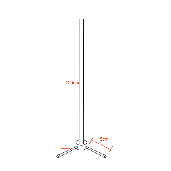 Μοντέρνο Minimal Επιδαπέδιο Μαύρο Φωτιστικό 100cm LED 16 Watt με Ασύρματο Χειριστήριο 2.4G RF & Dimmer RGBW+WW Πολύχρωμο Digital Magic Dot Pixel GloboStar ALIEN Design GLOBO-100-11 Μοντέρνο Minimal Επιδαπέδιο Μαύρο Φωτιστικό 100cm LED 16 Watt με Ασύρματο Χειριστήριο 2.4G RF & Dimmer RGBW+WW Πολύχρωμο Digital Magic Dot Pixel GloboStar ALIEN Design GLOBO-100-11