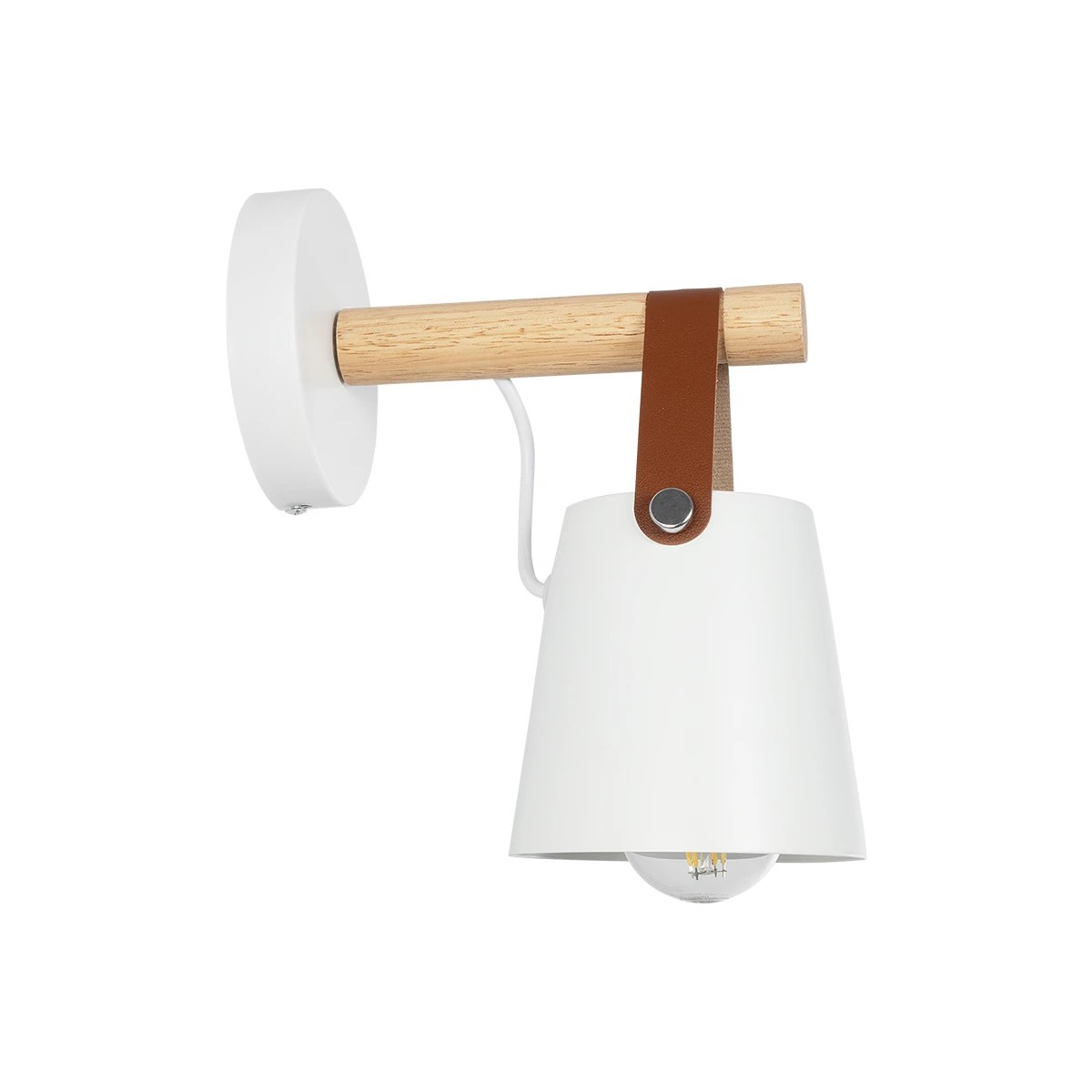 GLOBOSTAR® AMY 00946 Μοντέρνο Φωτιστικό Τοίχου - Απλίκα με Ντουί 1 x E27 AC 220-240V IP20 - Άσπρο & Μπεζ - Μ13 x Π22 x Y25.5cm GLOBOSTAR® AMY 00946 Μοντέρνο Φωτιστικό Τοίχου - Απλίκα με Ντουί 1 x E27 AC 220-240V IP20 - Άσπρο & Μπεζ - Μ13 x Π22 x Y25.5cm