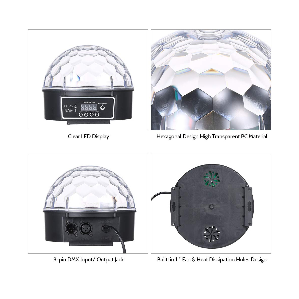 GloboStar® 79602 LED Party Disco Μπάλα με Περιστρεφόμενα Φωτορυθμικά Εφέ Πολύχρωμη RGB DMX512 20W με Sound Control Activated Εφέ και με Ασύρματο Χειριστήριο AC 230V IP20 Φ17 x Υ15cm GloboStar® 79602 LED Party Disco Μπάλα με Περιστρεφόμενα Φωτορυθμικά Εφέ Πολύχρωμη RGB DMX512 20W με Sound Control Activated Εφέ και με Ασύρματο Χειριστήριο AC 230V IP20 Φ17 x Υ15cm