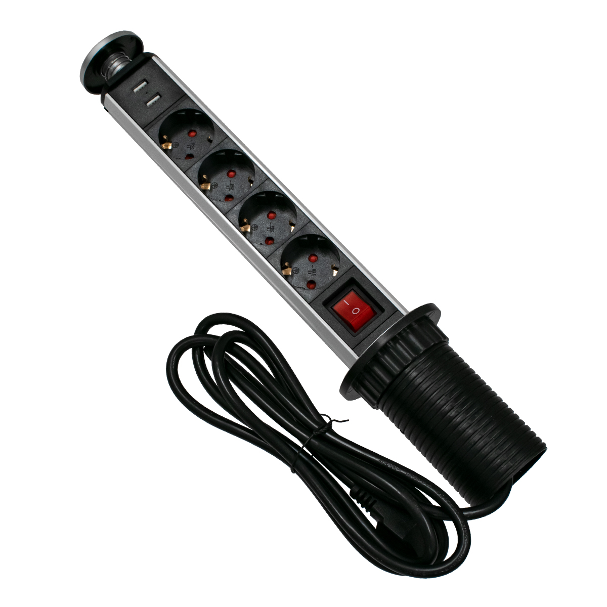 GloboStar® 79631 Χωνευτό Πτυσσόμενο Πολύμπριζο με 4 Πρίζες Ασφαλείας EU Σούκο AC 230V Max 4000W & 2 Εξόδους USB DC 5V Max 3A 18W & Ενσωματωμένο Διακόπτη Οn/Off GloboStar® 79631 Χωνευτό Πτυσσόμενο Πολύμπριζο με 4 Πρίζες Ασφαλείας EU Σούκο AC 230V Max 4000W & 2 Εξόδους USB DC 5V Max 3A 18W & Ενσωματωμένο Διακόπτη Οn/Off