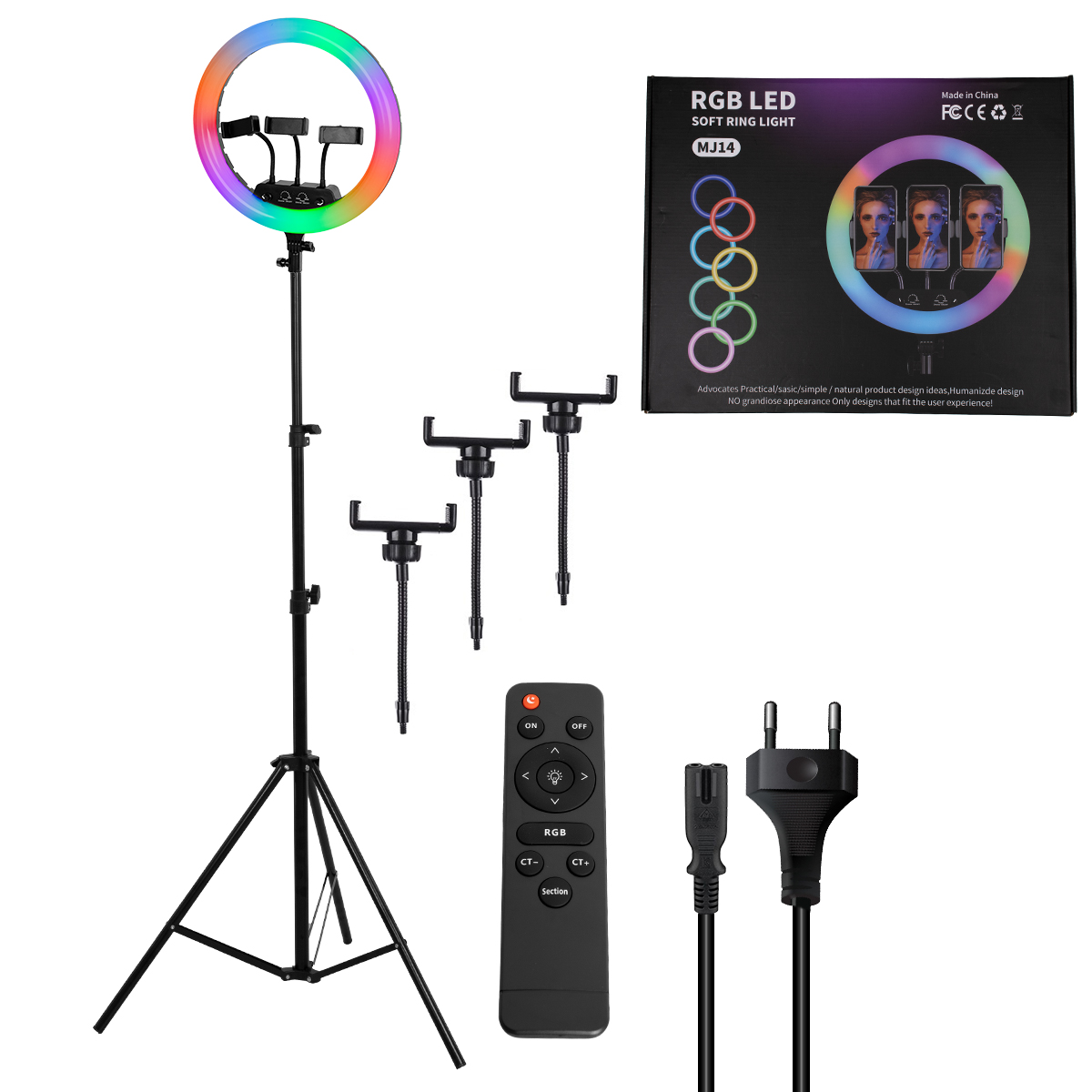 GloboStar® 75804 Professional Digital Ring Light Φ36cm LED SMD 50W 5000lm 180° AC 230V με Καλώδιο Τροφοδοσίας Πρίζας - Ασύρματο Χειριστήριο RF 2.4Ghz Εναλλαγής Χρωμάτων & 3 Βάσεις Τηλεφώνου - Πολύχρωμο RGBW+WW Dimmable GloboStar® 75804 Professional Digital Ring Light Φ36cm LED SMD 50W 5000lm 180° AC 230V με Καλώδιο Τροφοδοσίας Πρίζας - Ασύρματο Χειριστήριο RF 2.4Ghz Εναλλαγής Χρωμάτων & 3 Βάσεις Τηλεφώνου - Πολύχρωμο RGBW+WW Dimmable
