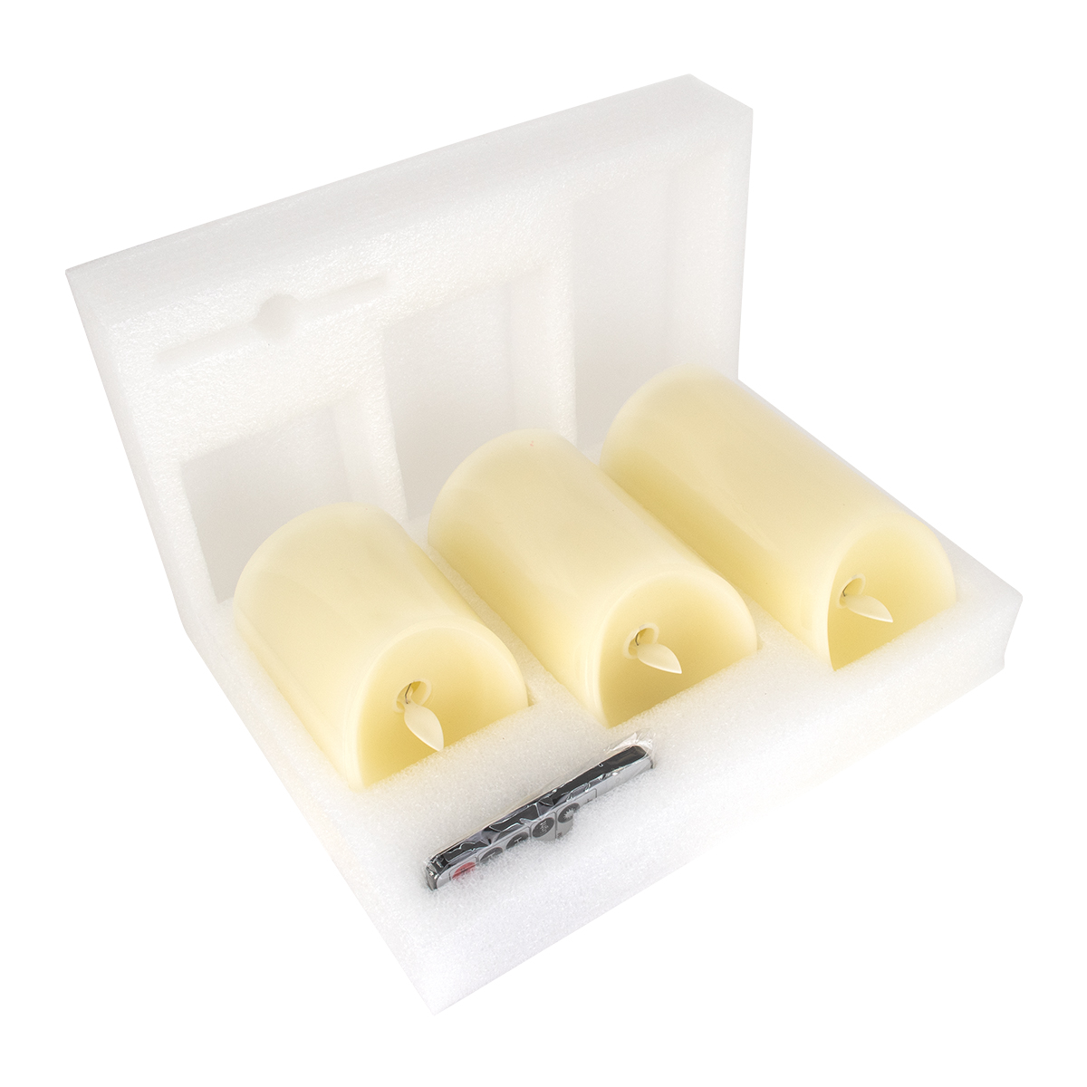 GloboStar® 79555 ΣΕΤ 3 Διακοσμητικών Realistic Κεριών Παραφίνης με LED Εφέ Κινούμενης Φλόγας - Μπαταρίας & Ασύρματο Χειριστήριο IR Θερμό Λευκό 3000K Dimmable GloboStar® 79555 ΣΕΤ 3 Διακοσμητικών Realistic Κεριών Παραφίνης με LED Εφέ Κινούμενης Φλόγας - Μπαταρίας & Ασύρματο Χειριστήριο IR Θερμό Λευκό 3000K Dimmable