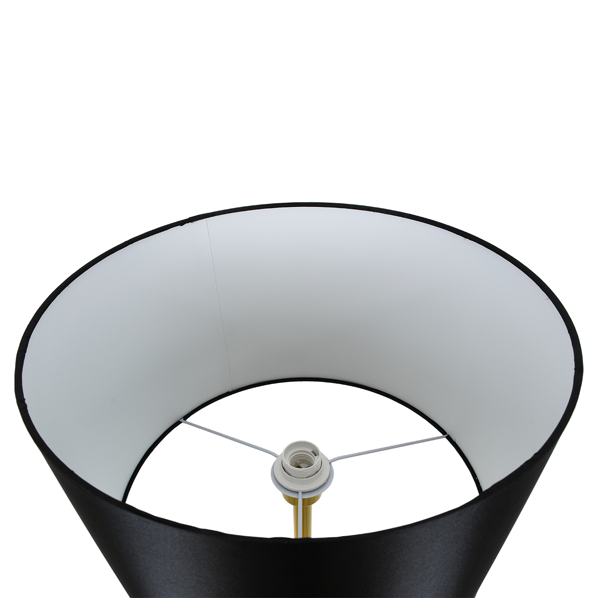 GloboStar® ASHLEY 00825 Μοντέρνο Επιδαπέδιο Φωτιστικό Μονόφωτο 1 x E27 IP20 Χρυσό Μέταλλο με Μαύρο Ύφασμα - Μ40 x Π40 x Υ148cm GloboStar® ASHLEY 00825 Μοντέρνο Επιδαπέδιο Φωτιστικό Μονόφωτο 1 x E27 IP20 Χρυσό Μέταλλο με Μαύρο Ύφασμα - Μ40 x Π40 x Υ148cm