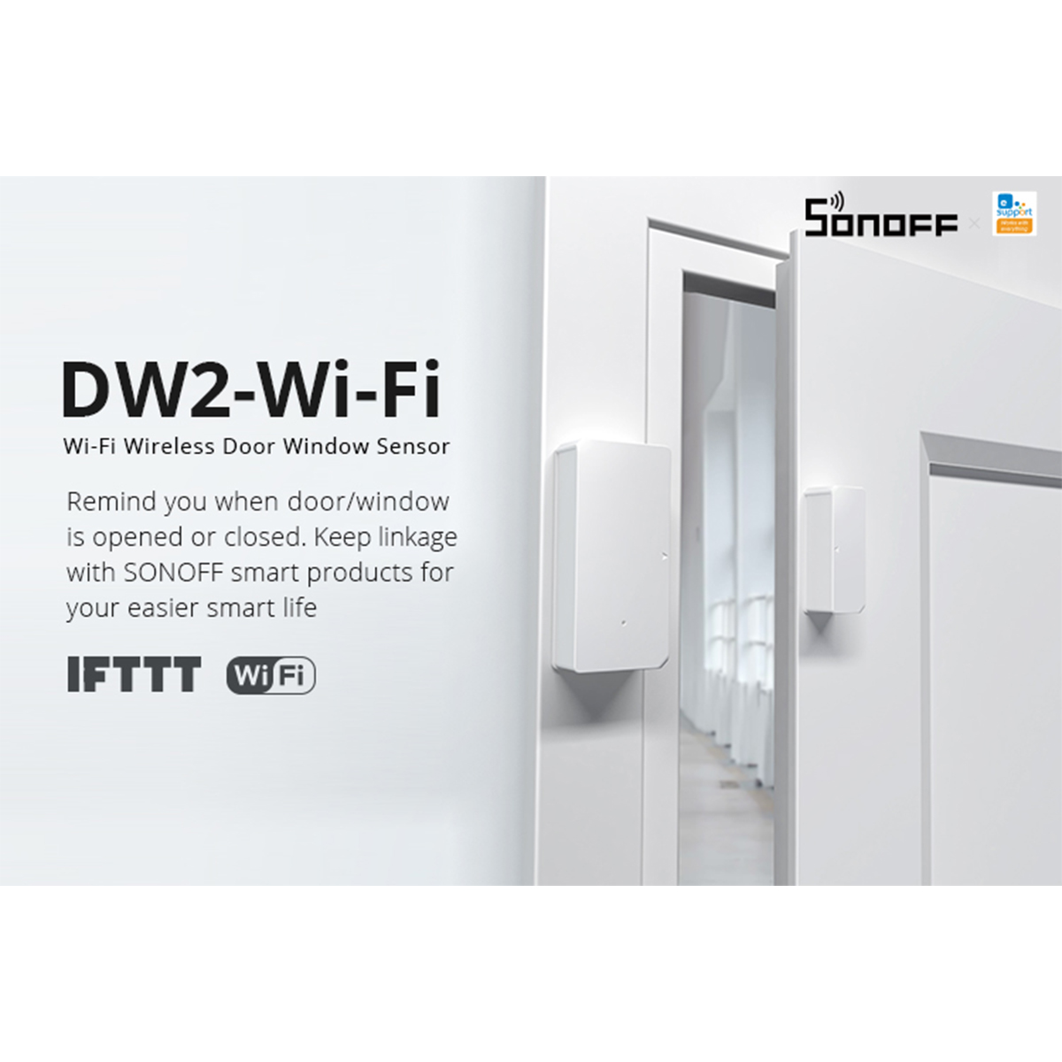 GloboStar® 80032 SONOFF DW2-R2 - Wi-Fi Wireless Door/Window Security Sensor GloboStar® 80032 SONOFF DW2-R2 - Wi-Fi Wireless Door/Window Security Sensor