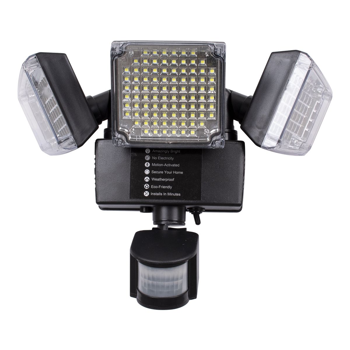 GloboStar® 85711 Αυτόνομος Ηλιακός Προβολέας με Τρεις Περιστρεφόμενες Κεφαλές LED SMD 2835 50W 2500lm με Ενσωματωμένη Μπαταρία 3400mAh - Φωτοβολταϊκό Πάνελ με Αισθητήρα Ημέρας-Νύχτας - PIR Αισθητήρα Κίνησης Αδιάβροχο IP65 Ψυχρό Λευκό 6000K GloboStar® 85711 Αυτόνομος Ηλιακός Προβολέας με Τρεις Περιστρεφόμενες Κεφαλές LED SMD 2835 50W 2500lm με Ενσωματωμένη Μπαταρία 3400mAh - Φωτοβολταϊκό Πάνελ με Αισθητήρα Ημέρας-Νύχτας - PIR Αισθητήρα Κίνησης Αδιάβροχο IP65 Ψυχρό Λευκό 6000K