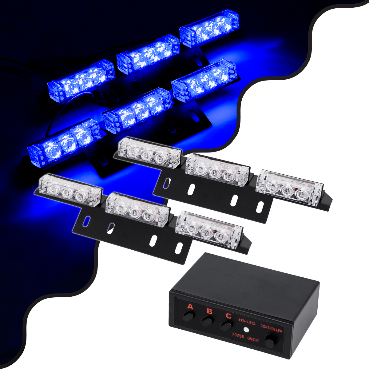 GloboStar® 85008 PRO Series ΣΕΤ 2 x Μπάρες Σήμανσης Οχήματος Αστυνομίας για Αυτοκίνητα & Φορτηγά 3 Προγραμμάτων Φωτισμού STROBE LED HIGH POWER 18W DC 10-30V Αδιάβροχο IP65 Μπλε GloboStar® 85008 PRO Series ΣΕΤ 2 x Μπάρες Σήμανσης Οχήματος Αστυνομίας για Αυτοκίνητα & Φορτηγά 3 Προγραμμάτων Φωτισμού STROBE LED HIGH POWER 18W DC 10-30V Αδιάβροχο IP65 Μπλε