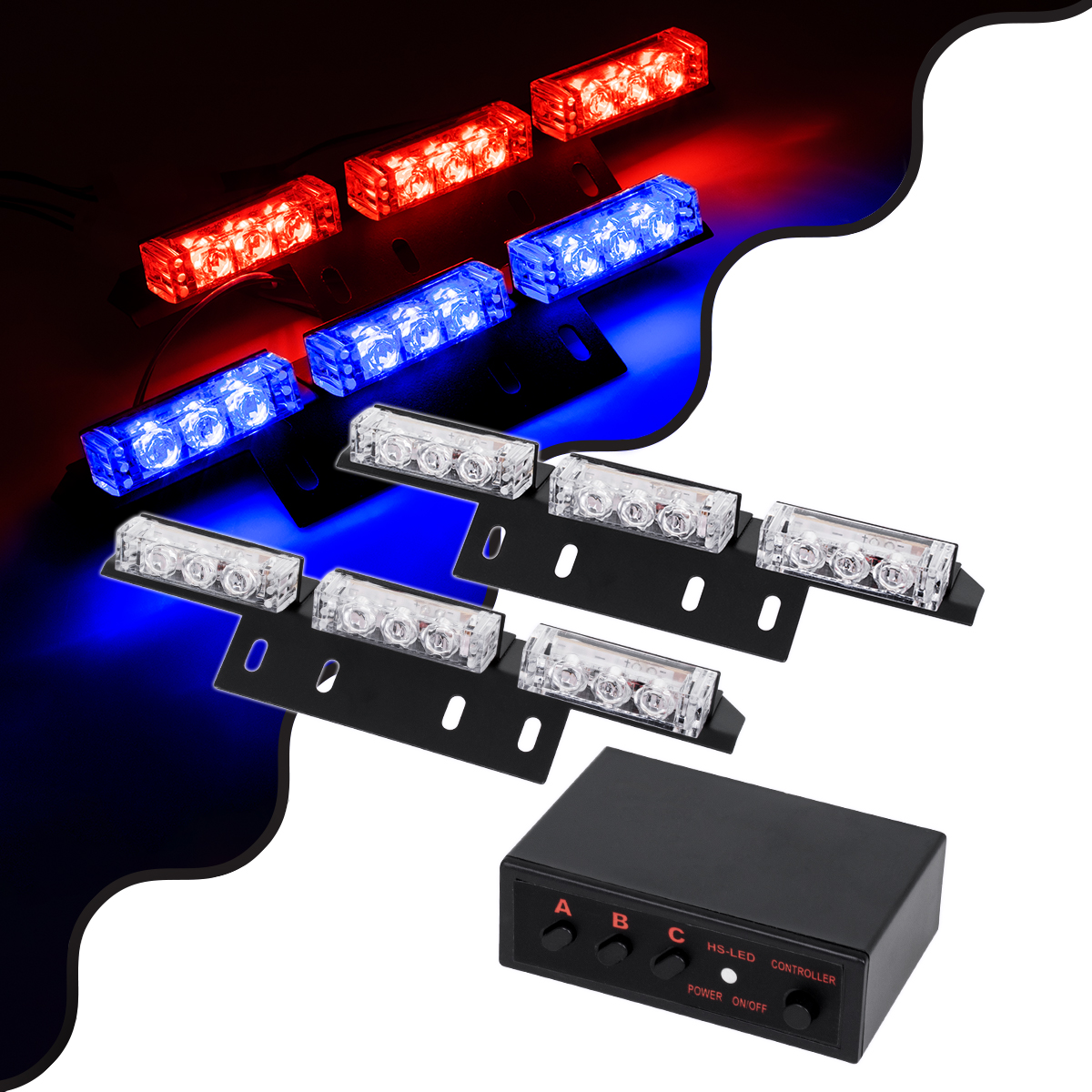 GloboStar® 85011 PRO Series ΣΕΤ 2 x Μπάρες Σήμανσης Οχήματος Αστυνομίας για Αυτοκίνητα & Φορτηγά 3 Προγραμμάτων Φωτισμού STROBE LED HIGH POWER 18W DC 10-30V Αδιάβροχο IP65 Μπλε & Κόκκινο GloboStar® 85011 PRO Series ΣΕΤ 2 x Μπάρες Σήμανσης Οχήματος Αστυνομίας για Αυτοκίνητα & Φορτηγά 3 Προγραμμάτων Φωτισμού STROBE LED HIGH POWER 18W DC 10-30V Αδιάβροχο IP65 Μπλε & Κόκκινο