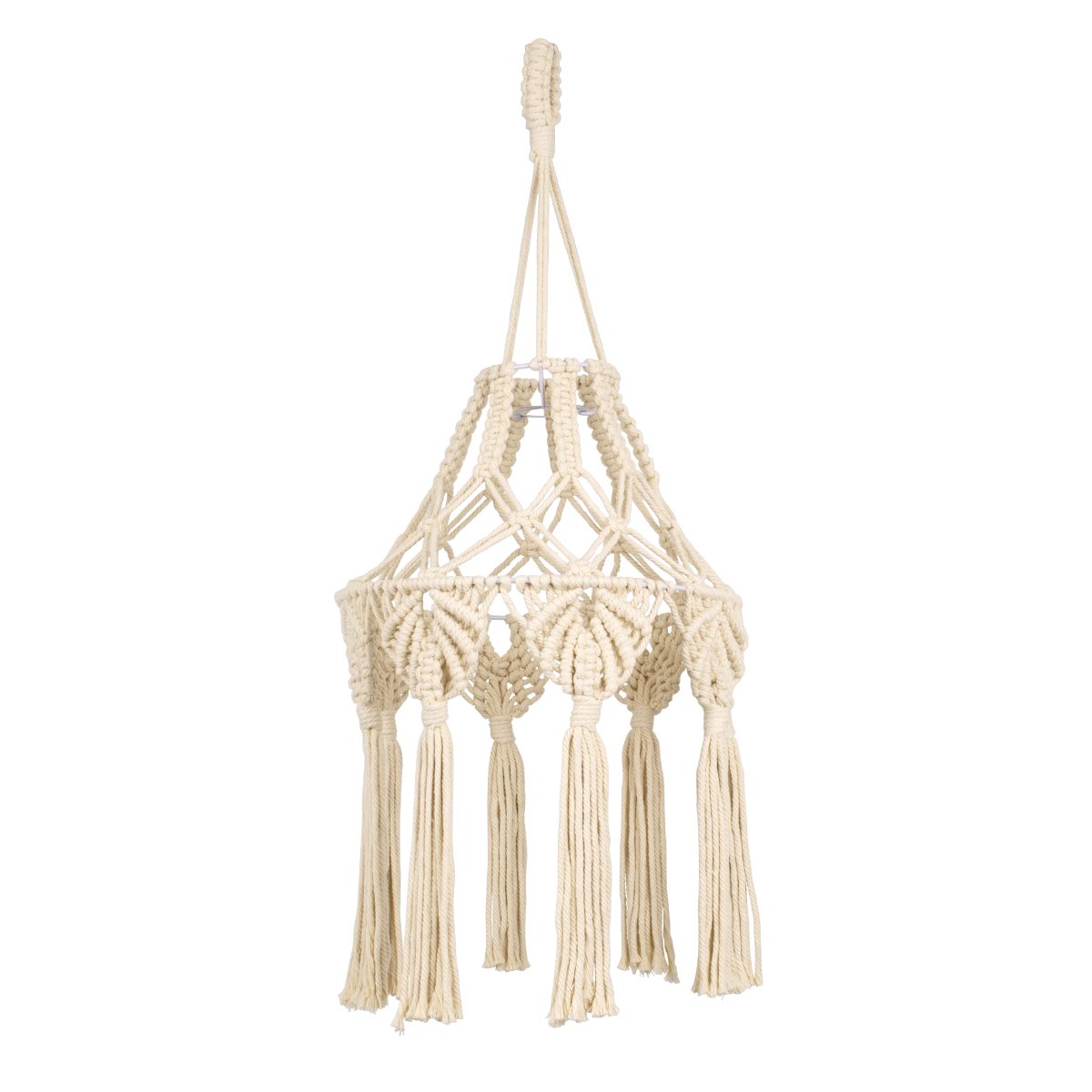 GloboStar® 36201 MOROCCO Boho Καπέλο Φωτιστικού- Μακραμέ Πλεκτό Χειροποίητο Μπεζ Βαμβακερό Νήμα - Μ30 x Π30 x Υ70cm GloboStar® 36201 MOROCCO Boho Καπέλο Φωτιστικού- Μακραμέ Πλεκτό Χειροποίητο Μπεζ Βαμβακερό Νήμα - Μ30 x Π30 x Υ70cm