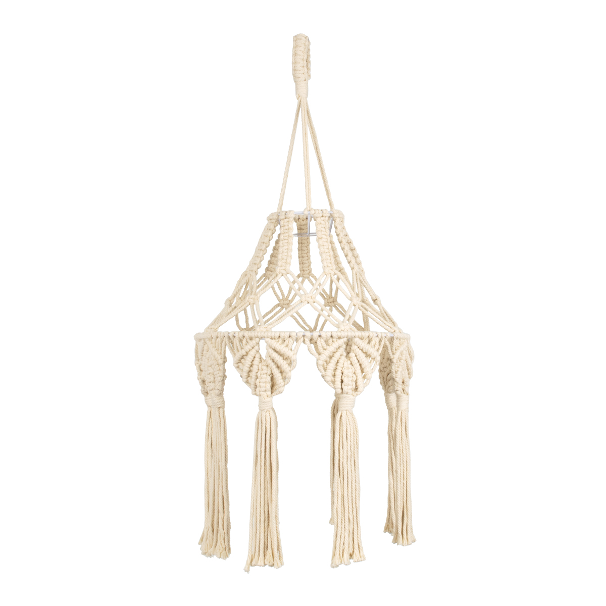 GloboStar® 36201 MOROCCO Boho Καπέλο Φωτιστικού- Μακραμέ Πλεκτό Χειροποίητο Μπεζ Βαμβακερό Νήμα - Μ30 x Π30 x Υ70cm GloboStar® 36201 MOROCCO Boho Καπέλο Φωτιστικού- Μακραμέ Πλεκτό Χειροποίητο Μπεζ Βαμβακερό Νήμα - Μ30 x Π30 x Υ70cm