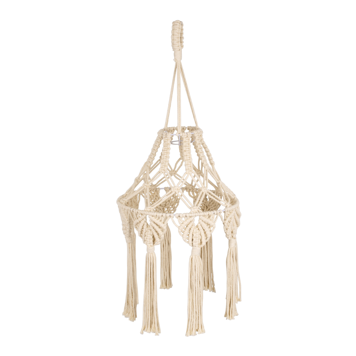 GloboStar® 36201 MOROCCO Boho Καπέλο Φωτιστικού- Μακραμέ Πλεκτό Χειροποίητο Μπεζ Βαμβακερό Νήμα - Μ30 x Π30 x Υ70cm GloboStar® 36201 MOROCCO Boho Καπέλο Φωτιστικού- Μακραμέ Πλεκτό Χειροποίητο Μπεζ Βαμβακερό Νήμα - Μ30 x Π30 x Υ70cm