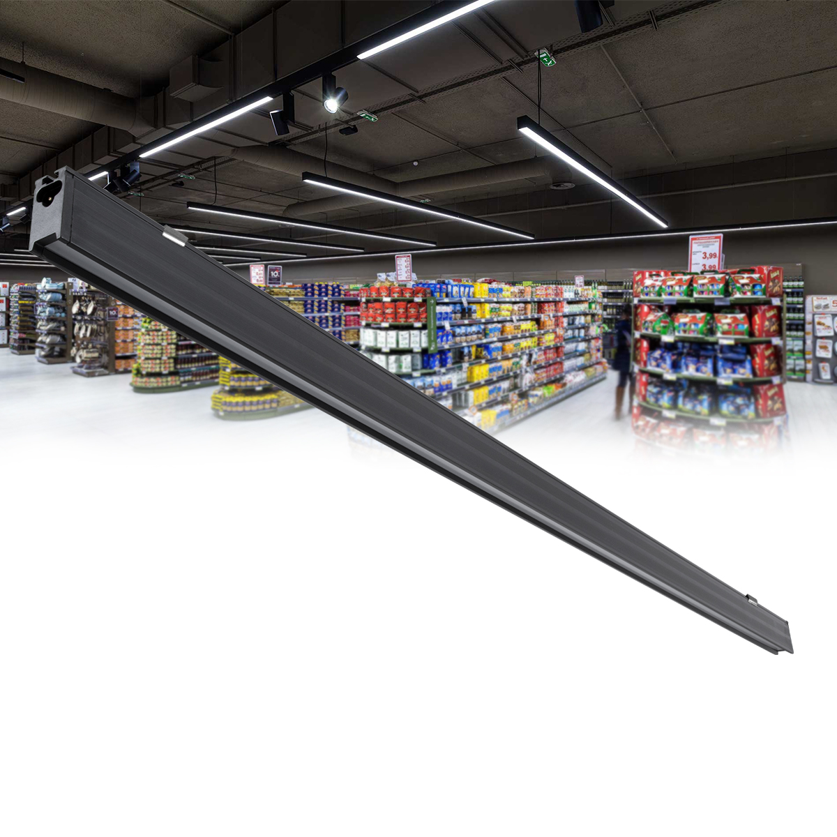 GloboStar® MARKET 61022-S Γραμμικό Φωτιστικό Οροφής Linear LED 18W 2170lm 60° AC 220-240V Μ120 x Π2 x Υ4cm Θερμό Λευκό 2700K - Μαύρο - 3 Years Warranty GloboStar® MARKET 61022-S Γραμμικό Φωτιστικό Οροφής Linear LED 18W 2170lm 60° AC 220-240V Μ120 x Π2 x Υ4cm Θερμό Λευκό 2700K - Μαύρο - 3 Years Warranty