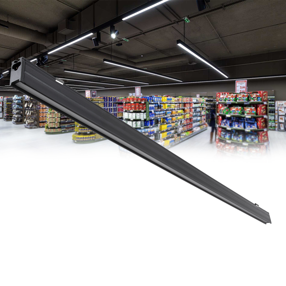 GloboStar® OFFICE 61025-S Γραμμικό Φωτιστικό Οροφής Linear LED 18W 2170lm 120° AC 220-240V Μ120 x Π2 x Υ4cm Θερμό Λευκό 2700K - Μαύρο - 3 Years Warranty GloboStar® OFFICE 61025-S Γραμμικό Φωτιστικό Οροφής Linear LED 18W 2170lm 120° AC 220-240V Μ120 x Π2 x Υ4cm Θερμό Λευκό 2700K - Μαύρο - 3 Years Warranty